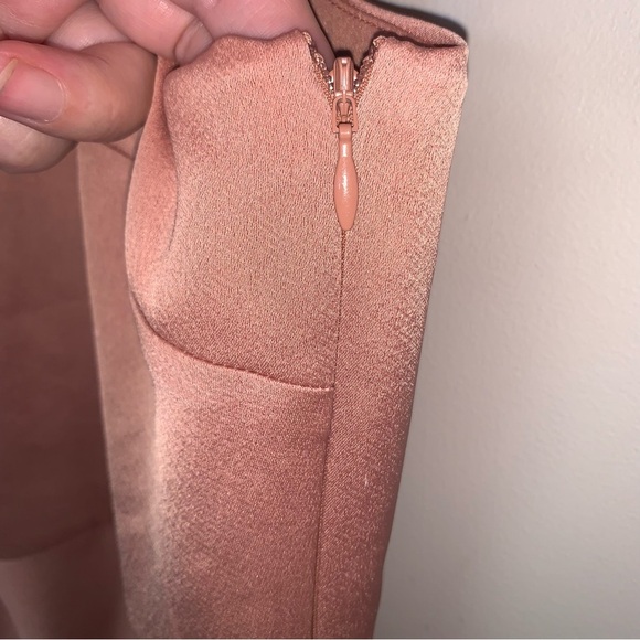 BHLDN Dylan One-Shoulder Satin Side-Slit Gown in Sedona 14 - Picture 7 of 13